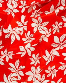 Polynesian fabric TIARE Red - Tissushop